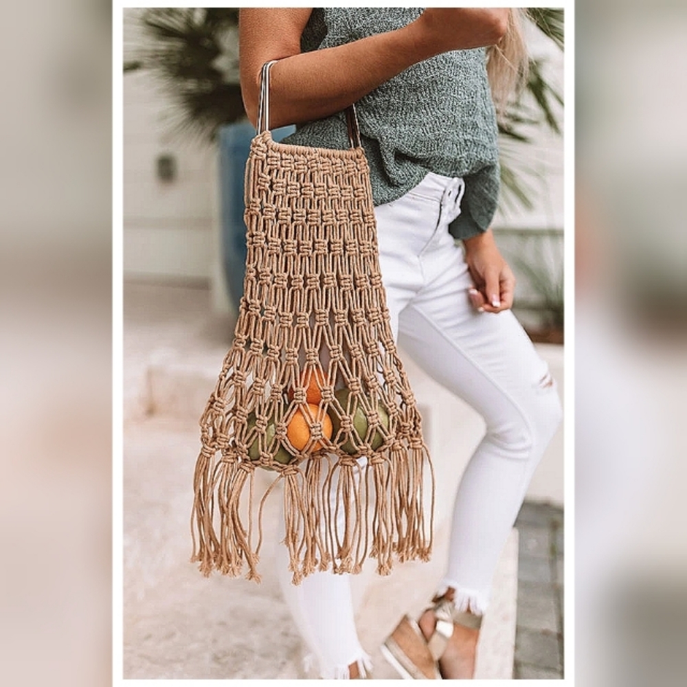Rise & Shine Netted Bucket Bag
